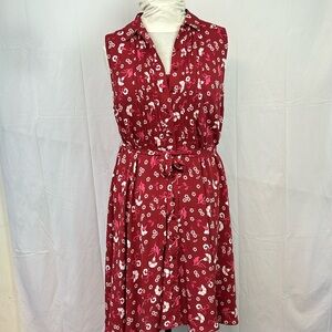 dip Sleeveless Dress with Slip sz 1X